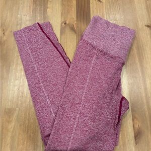 Stylish Heather Pink High-Waisted Leggings